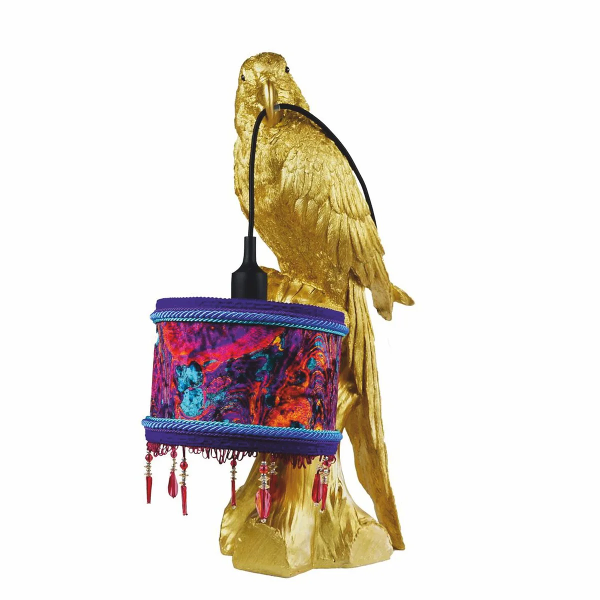 Casa Padrino l¨¢mpara de mesa de lujo loro oro / colorido A. 61 cm - Luces de lujo