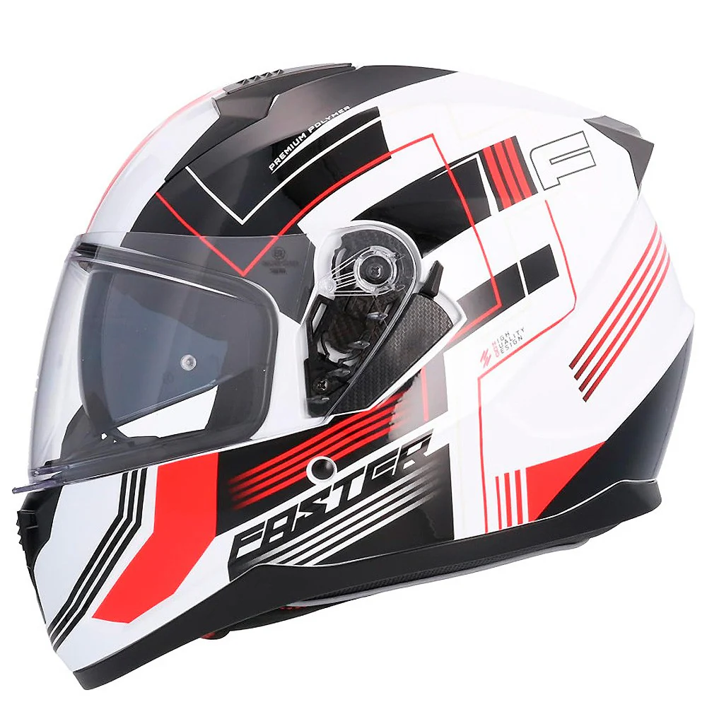 CASCO SHIRO SH667 TRUENO FASTER BLANCO / ROJO