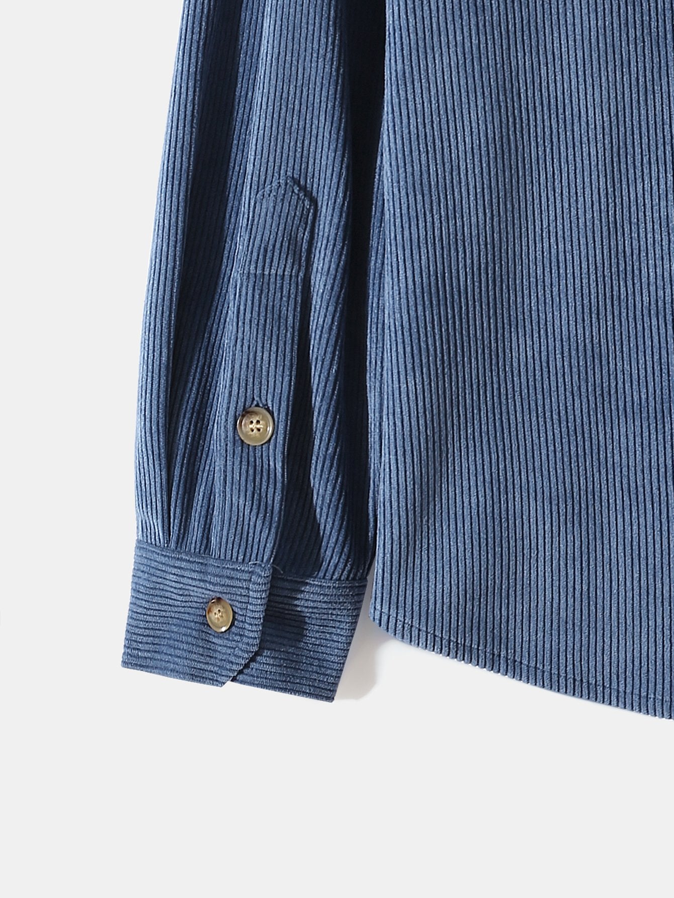 Long Sleeve Hooded Corduroy Overshirt