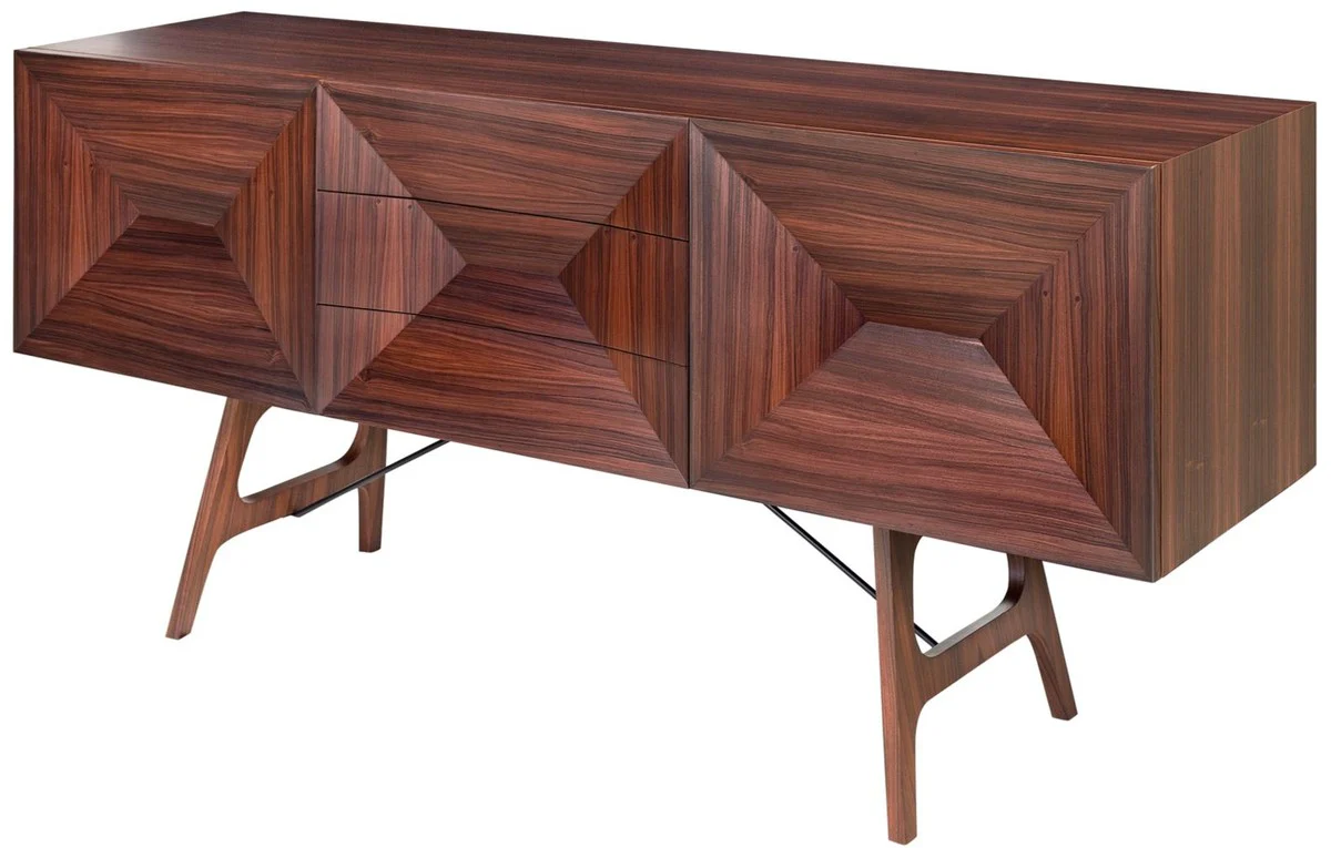 Casa Padrino aparador de palisandro de lujo con 2 puertas y 3 cajones marrón 200 x 50 x H. 90 cm - Calidad de Lujo