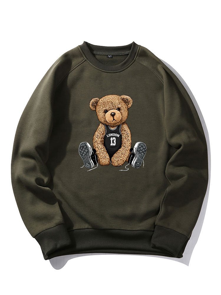 London Bear Print Raglan Sleeves Sweatshirt