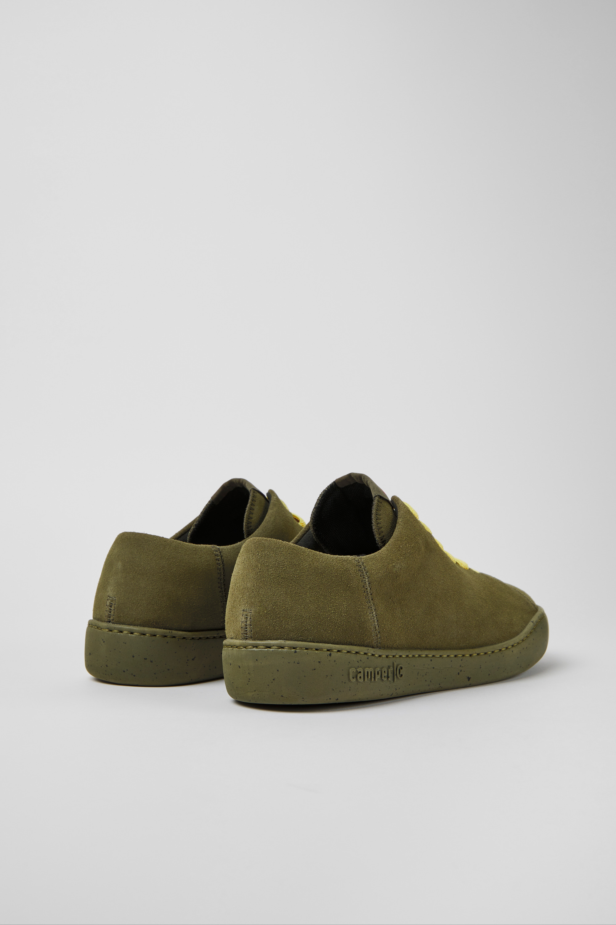 Peu Touring - Green nubuck sneakers for men