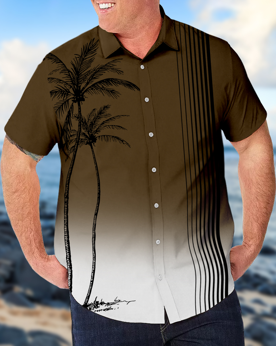 Men's Big Size Vacation Casual Hawaiian Short Sleeve Shirt 005