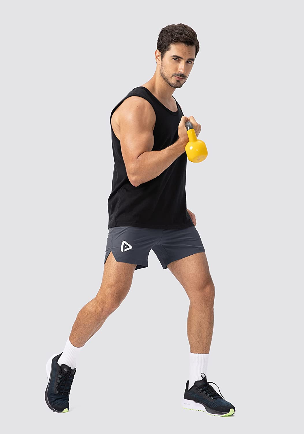 Men's Workout Running Shorts 5 Inch Lightweight Quick Dry Soccer Gym Athletic Shorts for Men with 3 Pockets