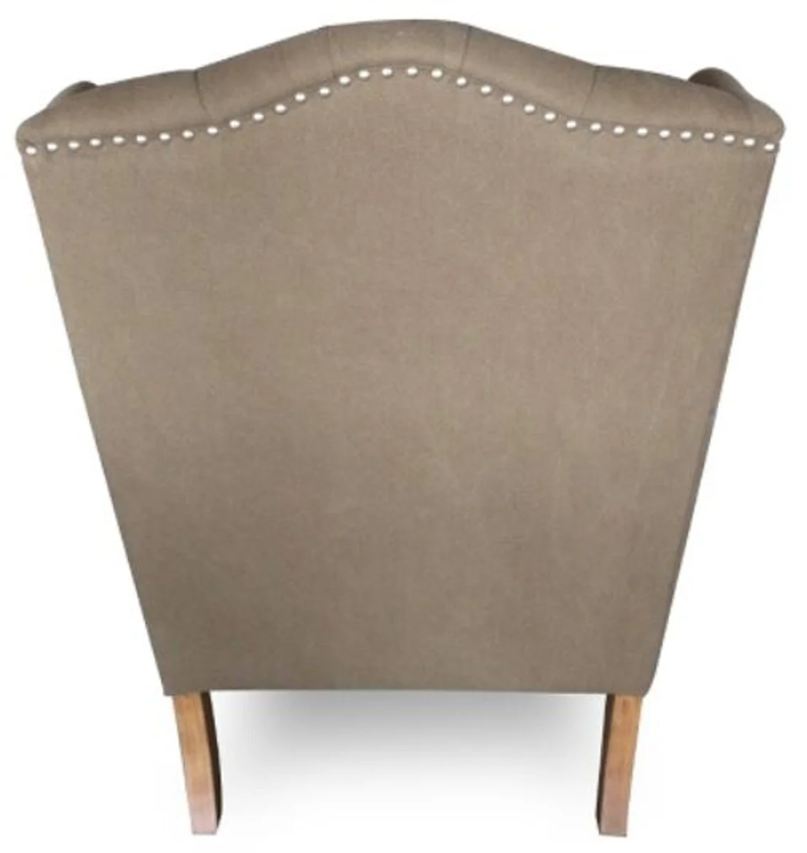 Casa Padrino Luxury Chesterfield Ears Armchair Light Brown 87 x 89 x H. 109 cm - Living Room Furniture