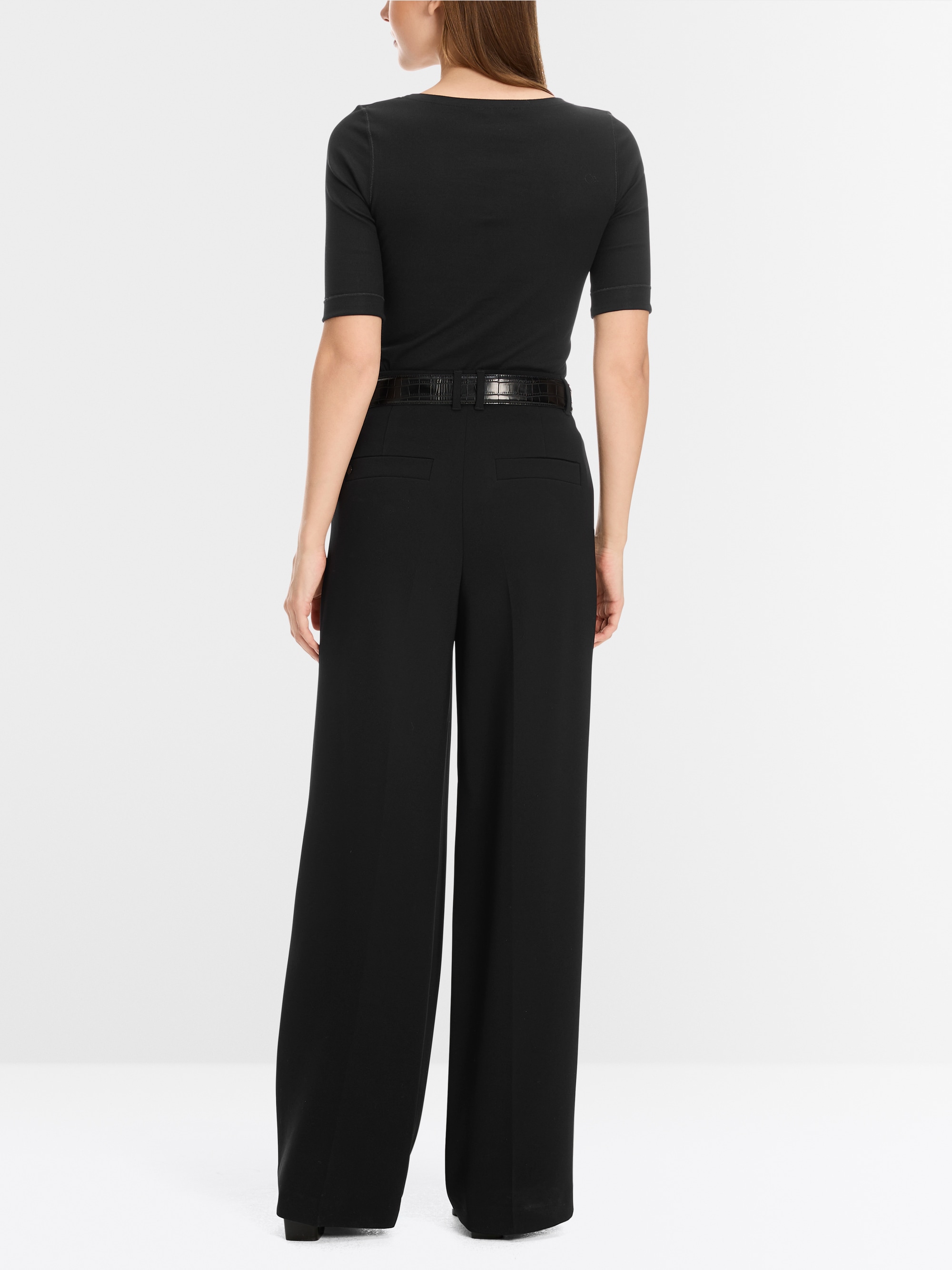 Marc-Cain Round-collar shirt with short sleeves