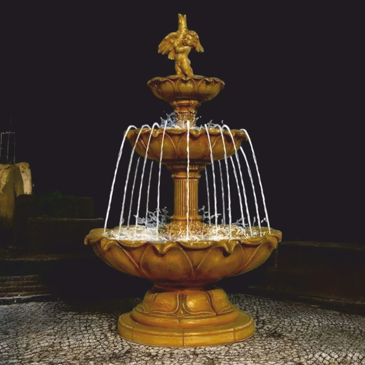 Casa Padrino fuente barroco beige antiguo ? 145 x A. 240 cm - Magn¨ªfica fuente de jard¨ªn