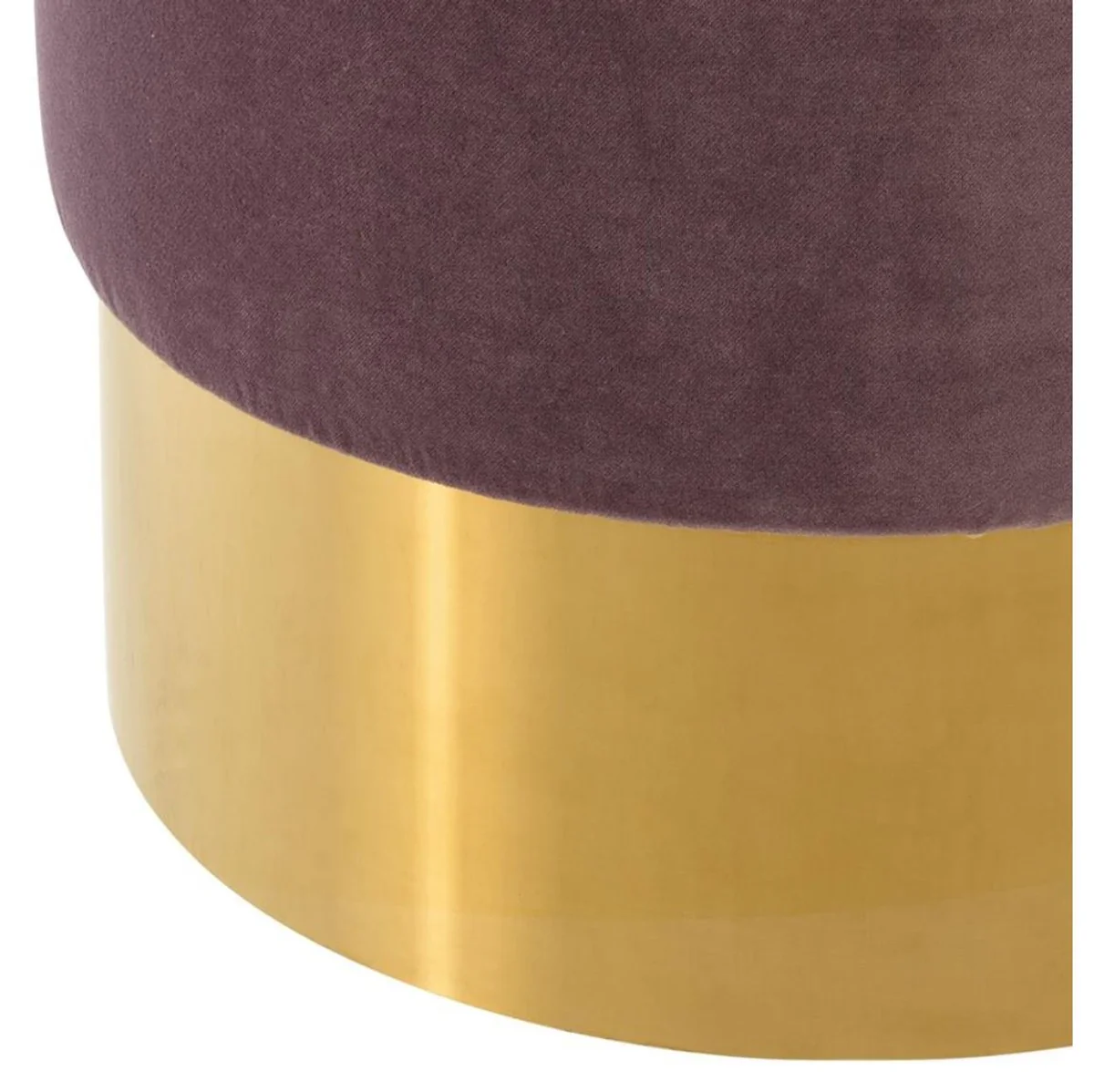 Casa Padrino taburete de lujo violeta / dorado 40 x H. 45 cm - Muebles Para Hoteles