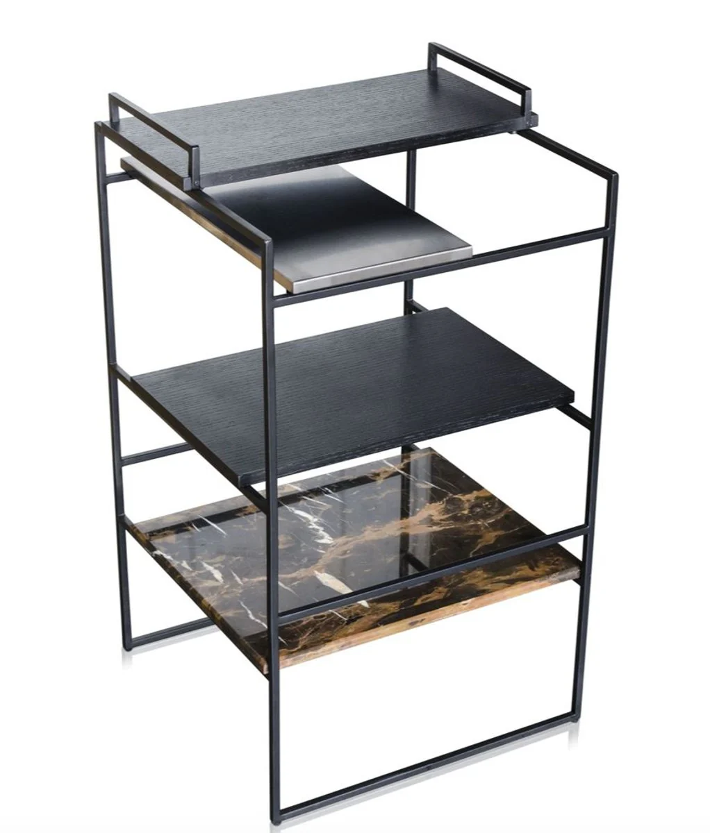 Casa Padrino mesa auxiliar de dise?o de lujo negro 45 x 45 x H. 80.5 cm - Muebles de Dise?o