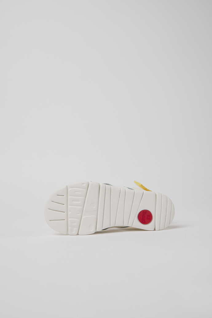 Caterpillar White leather and fabric sandals for boys