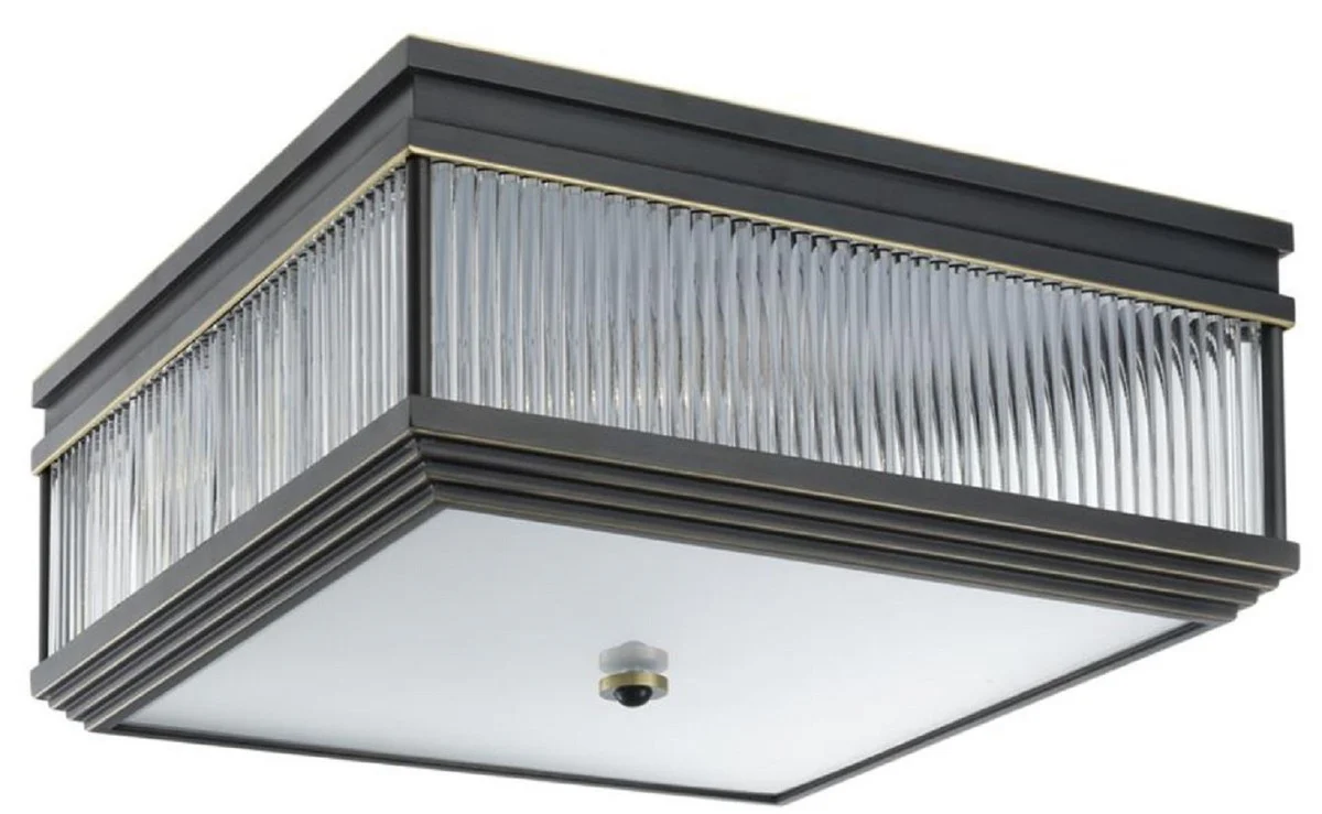 Casa Padrino lámpara de techo de lujo bronce 40,5 x 40,5 x H. 18,5 cm - Calidad de Lujo