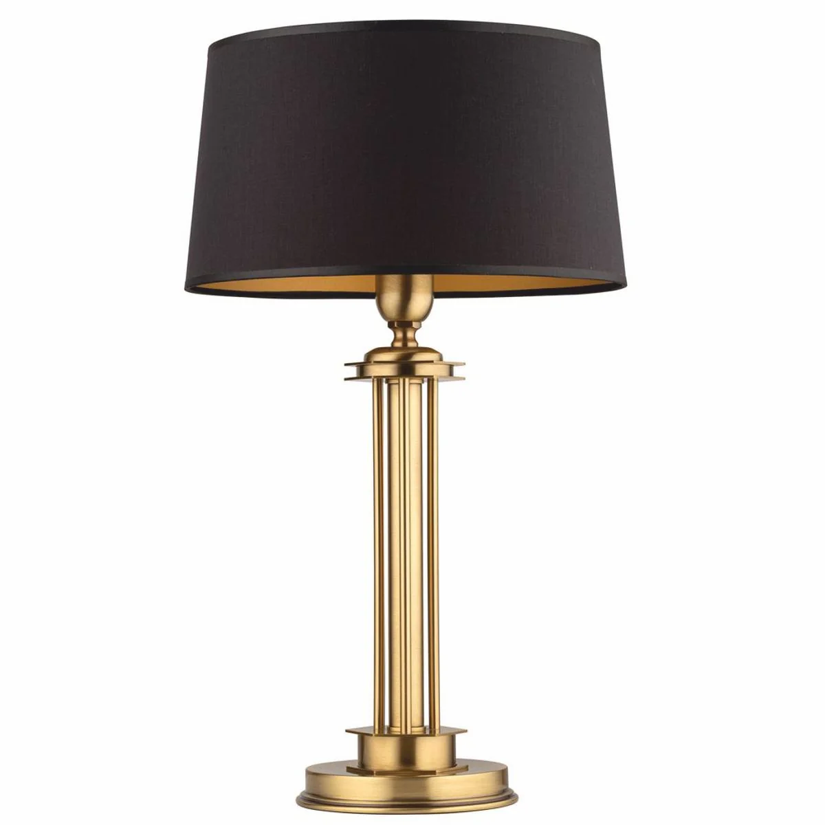 Casa Padrino l¨¢mpara de mesa barroco de lujo lat¨®n con p¨¢tina / negro A. 57 cm