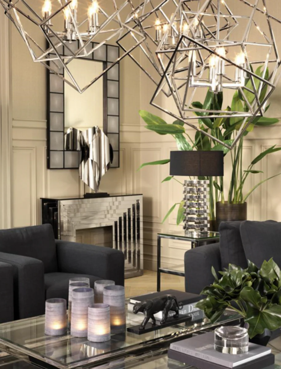 Casa Padrino Art Deco luxury coffee table 140 x 85 x H. 41 cm - living room coffee table - Designer Table Furniture