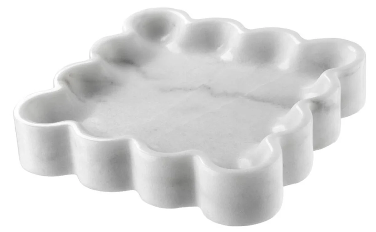 Casa Padrino diseñador tazón de mármol blanco de 25 x 25 x 5 cm H. - calidad de lujo