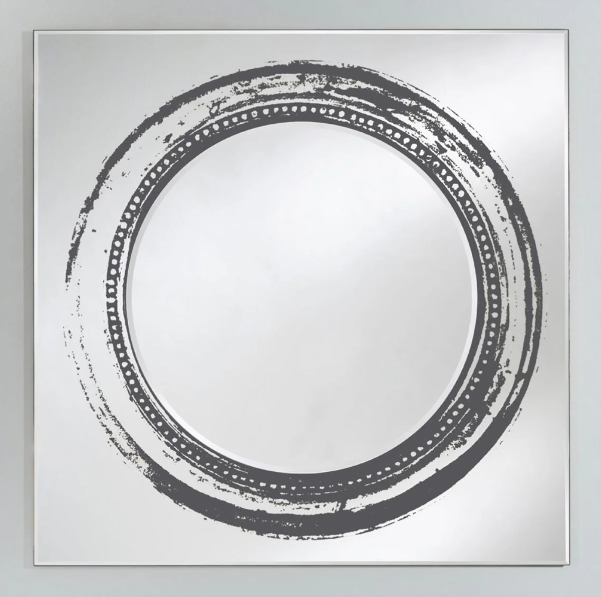 Casa Padrino espejo de lujo negro 107 x H. 107 cm - Espejo de Pared de Dise?o