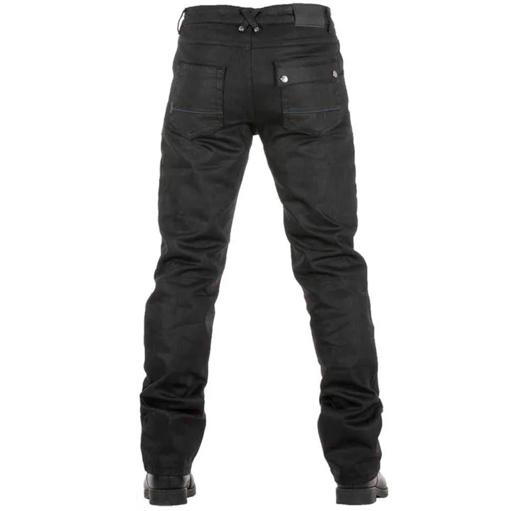 PANTALON VAQUERO OVERLAP STURGIS WAXED - NEGRO