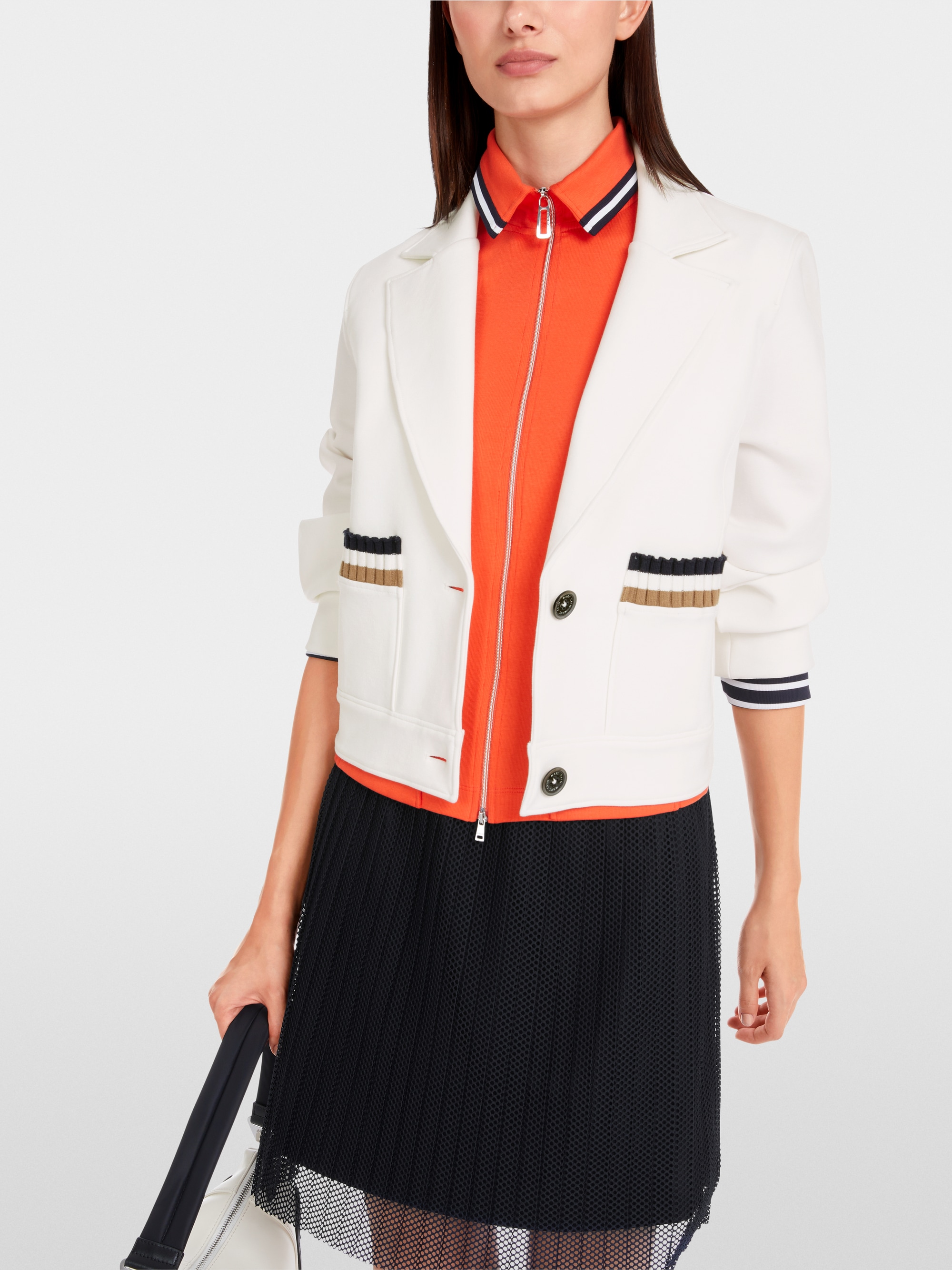 Marc-Cain Jersey blazer in bomber style