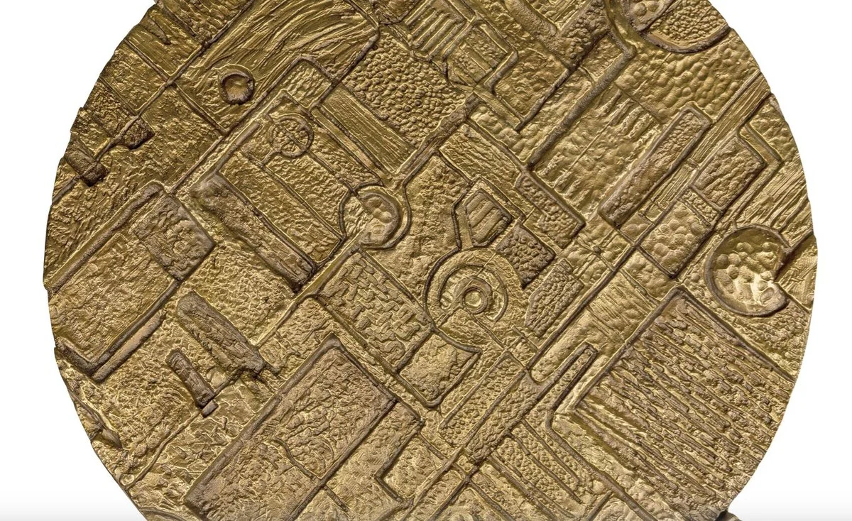 Mesa de centro de lujo Art D¨¦co Casa Padrino bronce 74 x 38 cm - oro con tapa de cristal - mesa Art Design