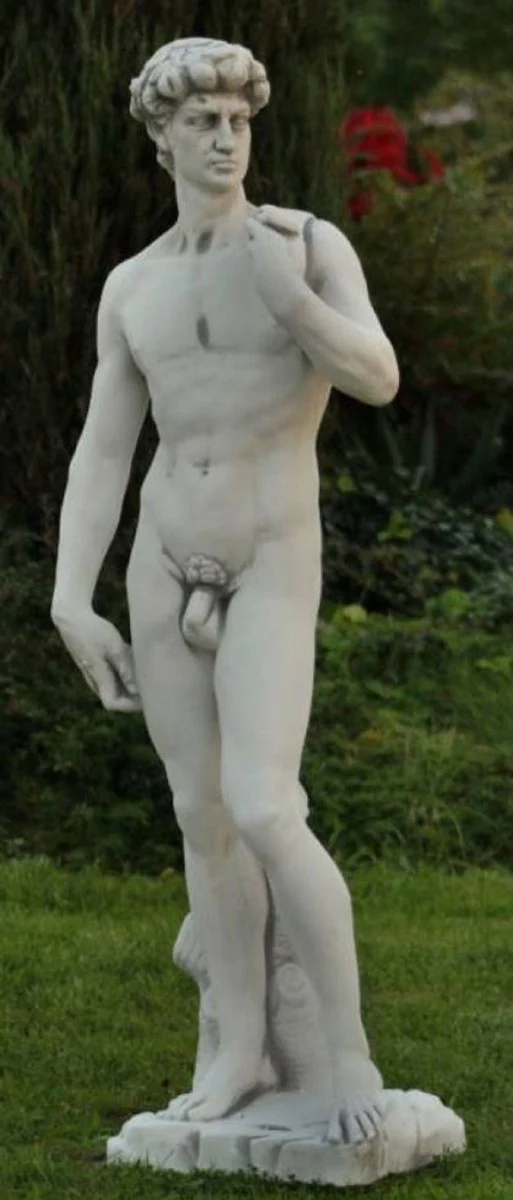 Casa Padrino Escultura de Decoración de Jardín Art Nouveau Gris 33 x 32 x A. 120 cm - Elegante Decoración de Jardín Figura - Accesorios de Decoración de Jardín Barrocos y Art Nouveau