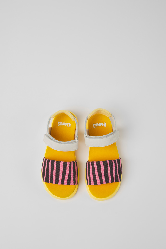 Caterpillar Multicolored fabric and leather sandals for boys