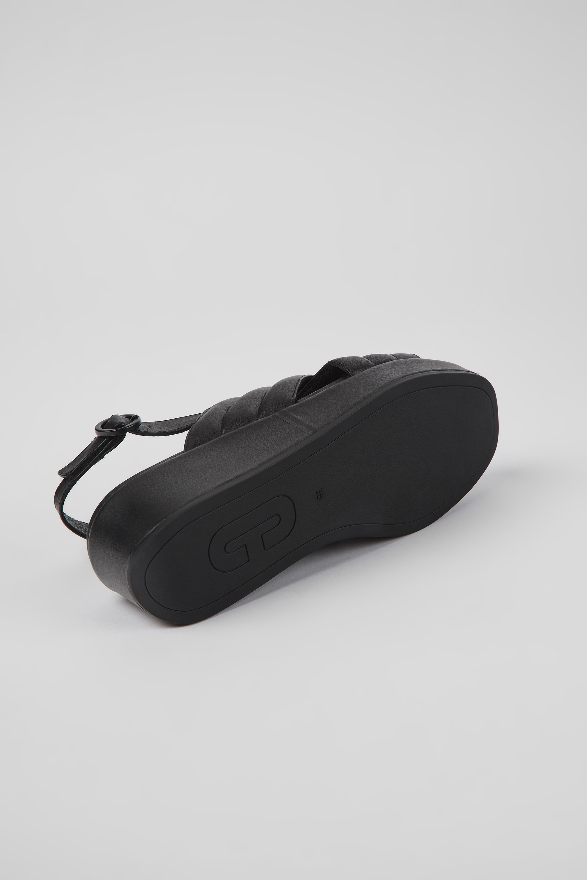 Misia - Black leather sandals for women