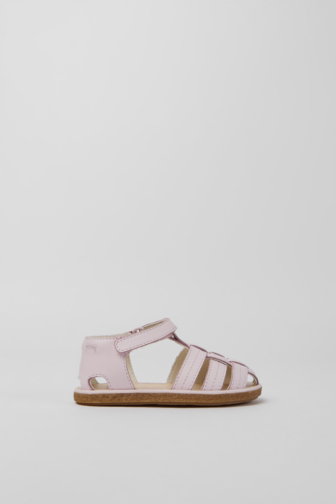 Miko Pink leather sandals for girl