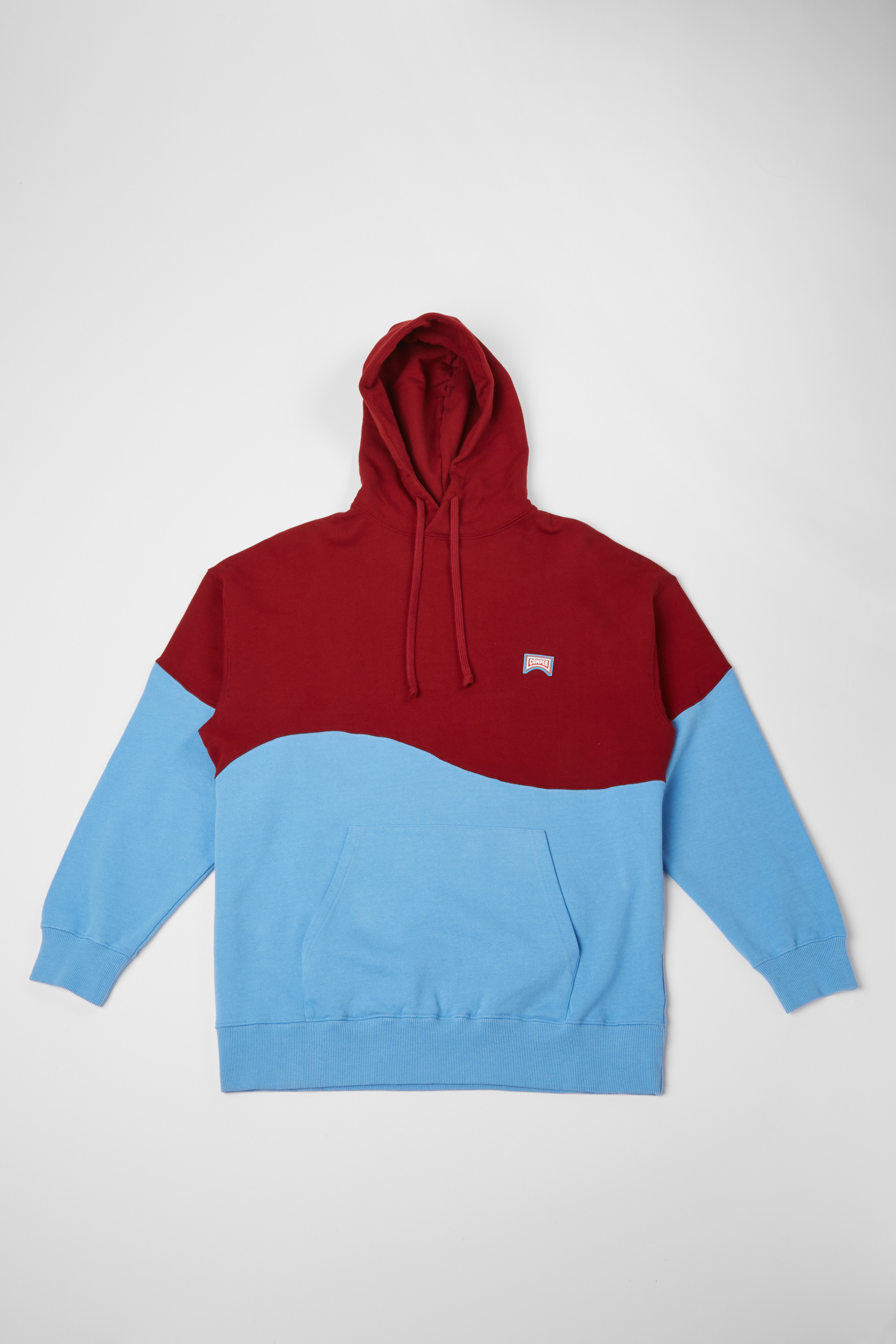 Hoodie - Burgundy and blue unisex hoodie