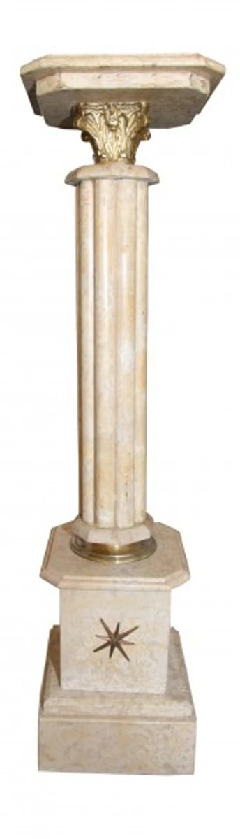 Casa Padrino Baroque marble column height: 107 cm, width 27 cm, depth: 26 cm - marble column