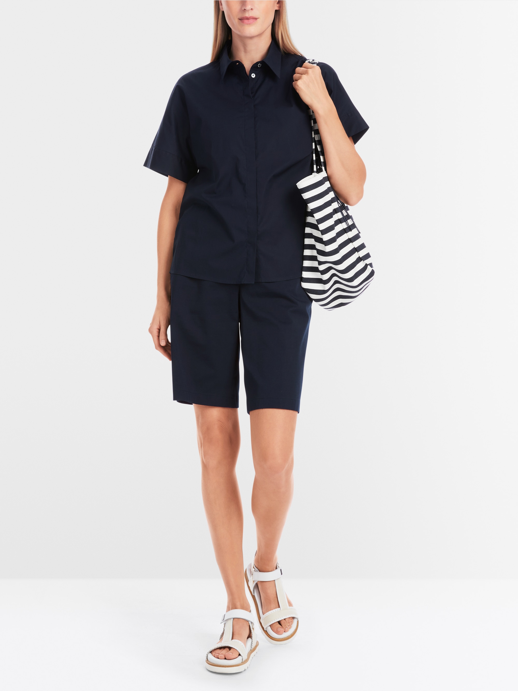 Marc-Cain Minimalist kimono-style shirt blouse