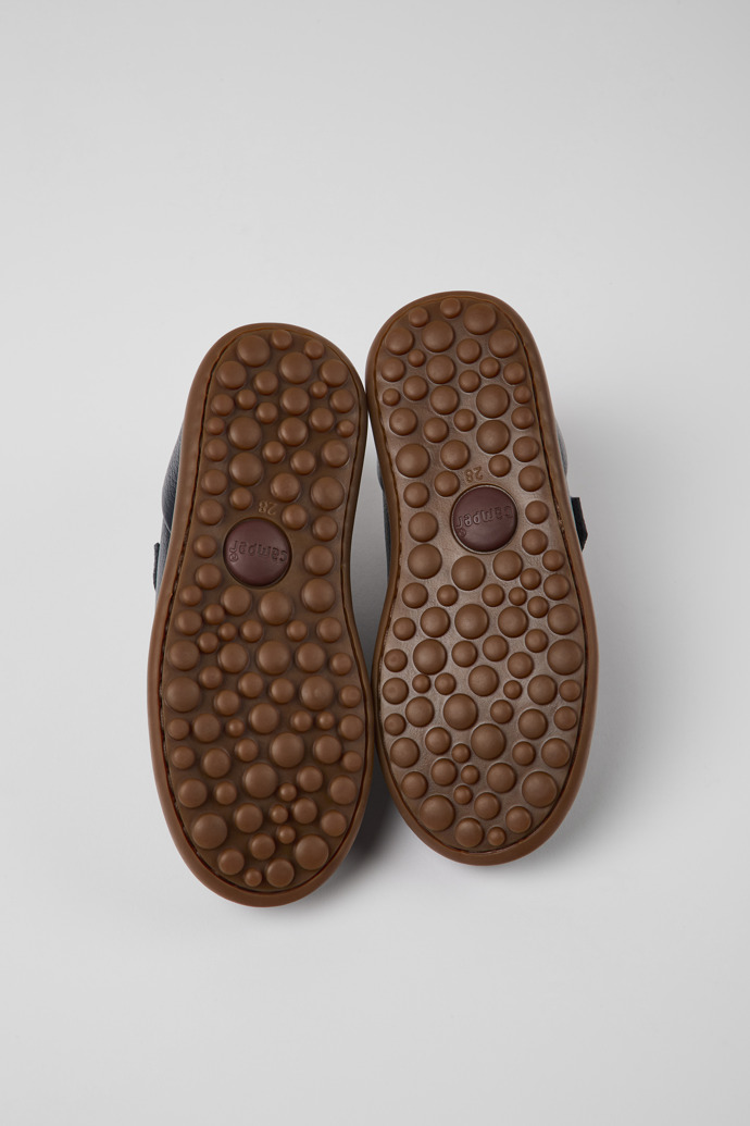 Pelotas Navy blue leather and textile shoes for kids