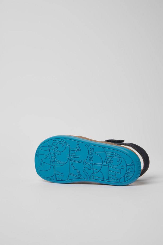Bicho Blue leather sandals for boys