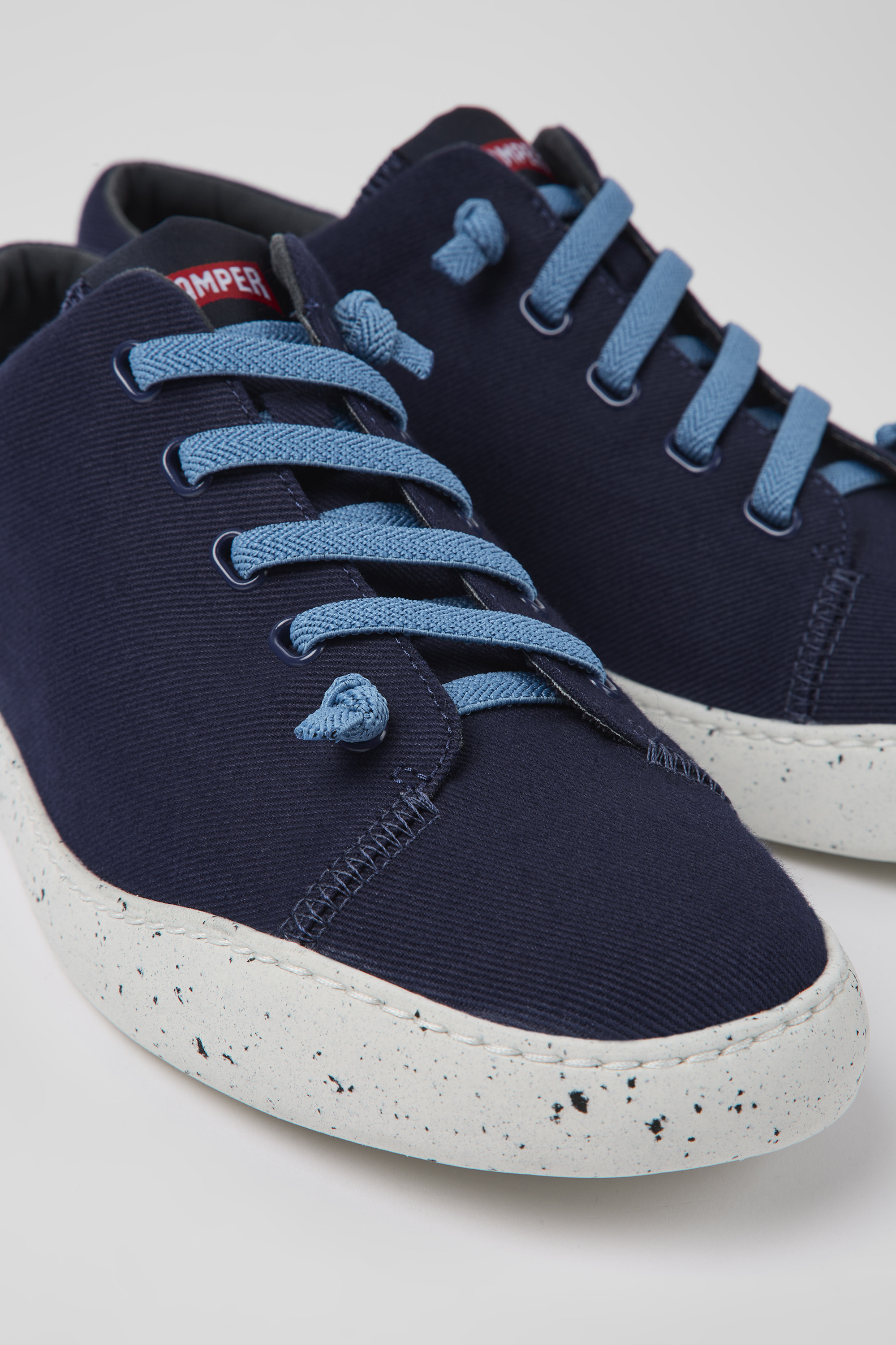 Peu Touring - Blue textile sneakers for men