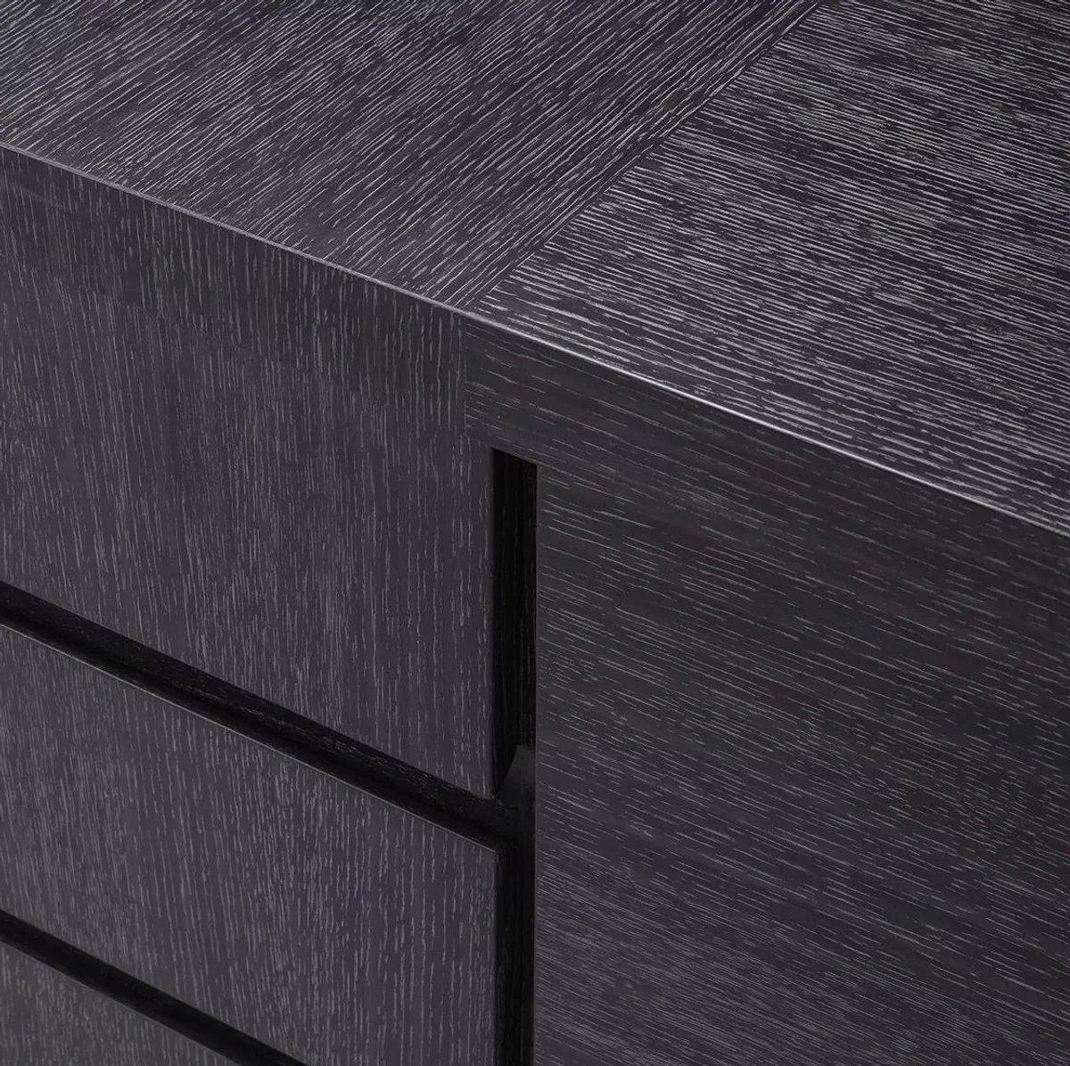 Casa Padrino escritorio de madera maciza de lujo negro gris 220 x 55 x A. 75,5 cm - Mesa de oficina - Muebles de oficina - Muebles de lujo - Instalaci¨®n de lujo - Calidad de lujo