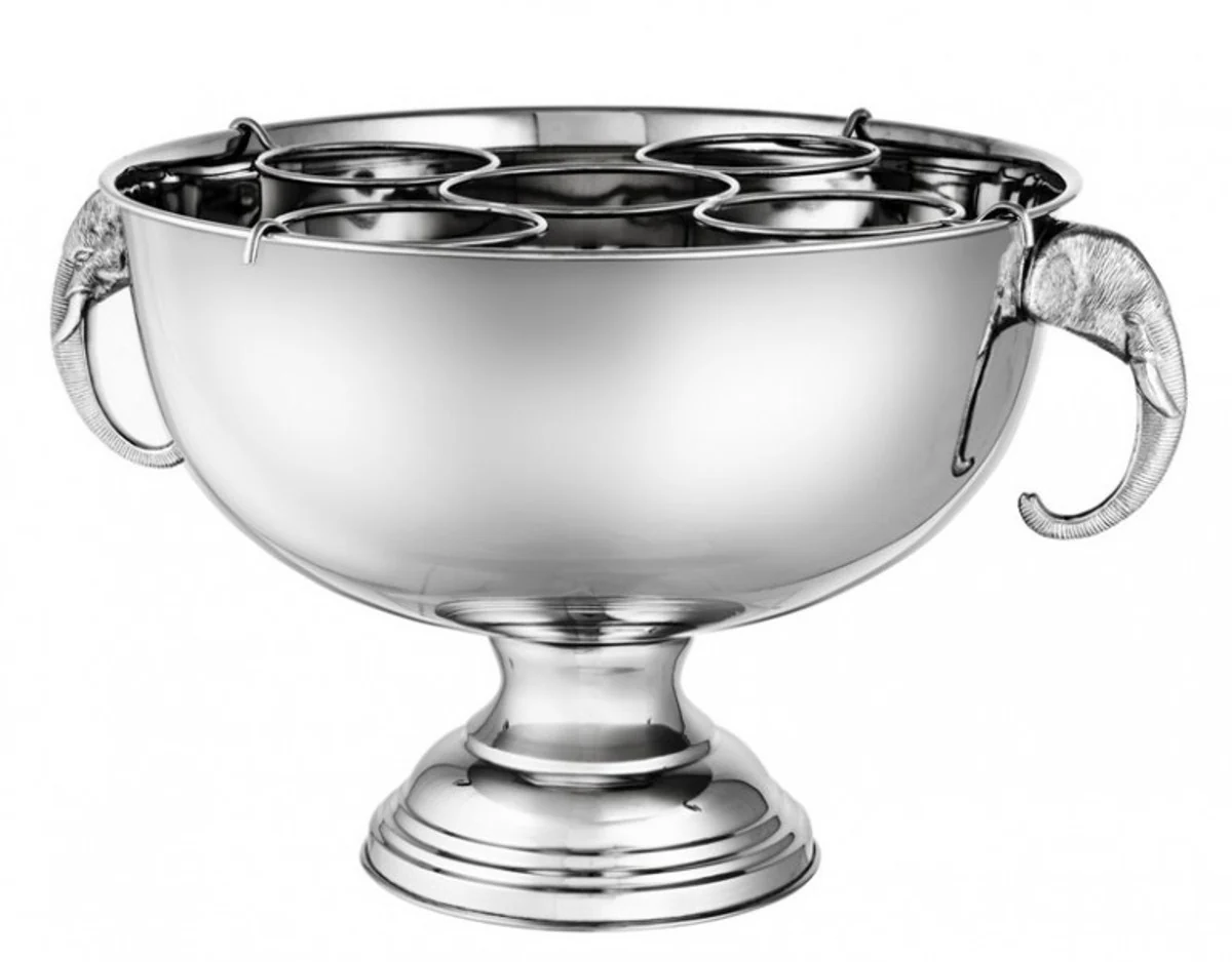 Massive luxury table wine cooler / champagne cooler Elephant plated for 5 bottles of the house Casa Padrino