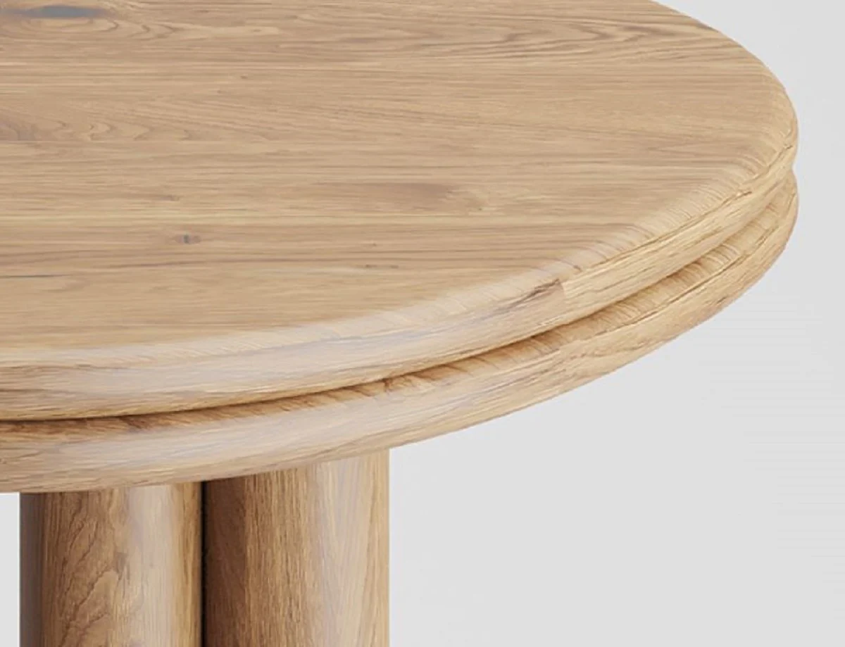 Casa Padrino mesa de comedor de madera maciza de lujo natural 210 x 98 x A. 76 cm - Mesa de comedor de madera de roble - Muebles de comedor - Muebles de lujo