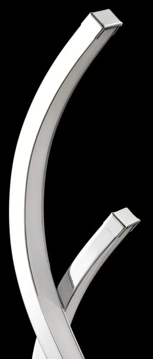 Casa Padrino LED l¨¢mpara de mesa de lujo plateada ? 15 x H. 50 cm - L¨¢mpara de Mesa de Dise?o