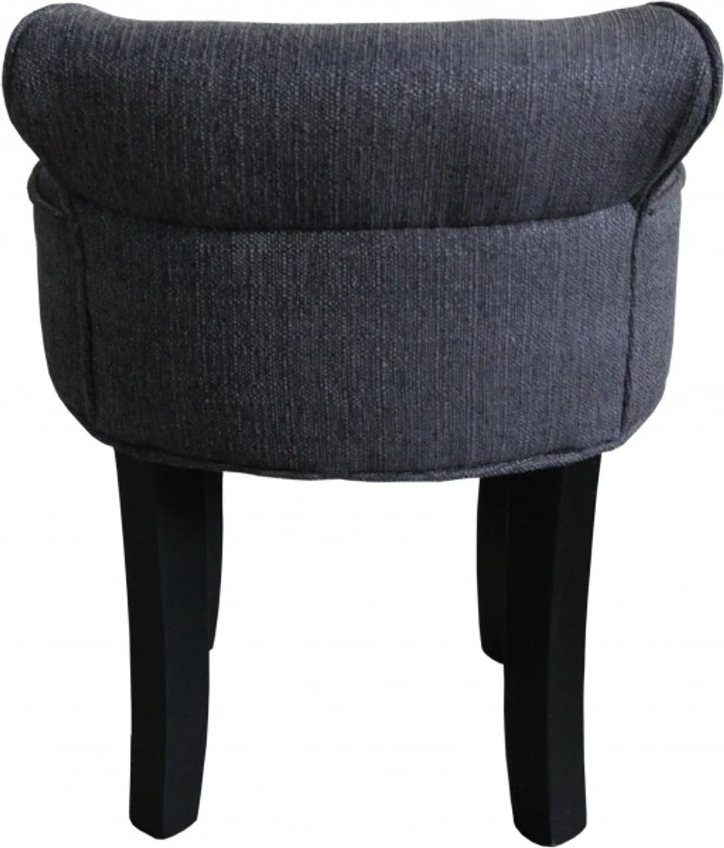 Casa Padrino Dise?o heces Boston Gris / Negro - silla de tocador barroca