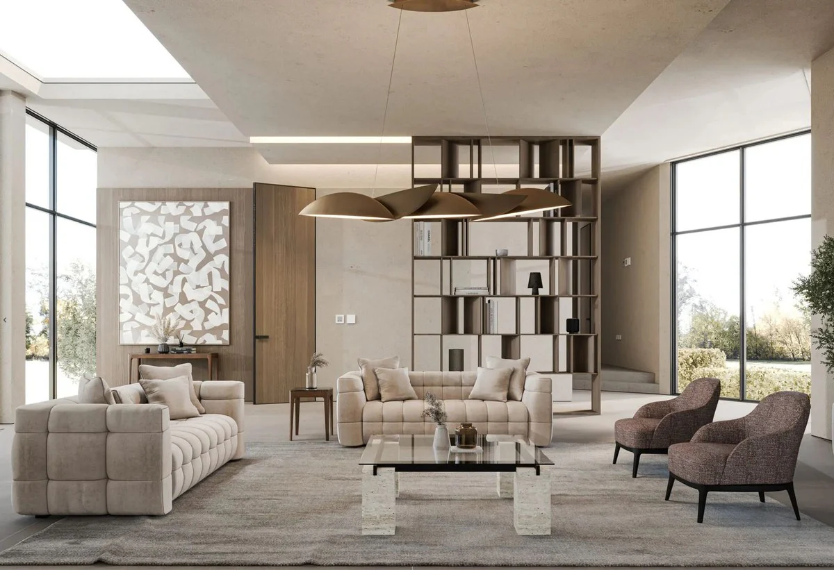 Casa Padrino sof¨¢ de lujo gris 230 x 96 x A. 74 cm - Sof¨¢ de sal¨®n - Sof¨¢ de hotel - Muebles de sal¨®n - Interiores de sal¨®n - Muebles de hotel - Muebles de lujo - Interiores de lujo