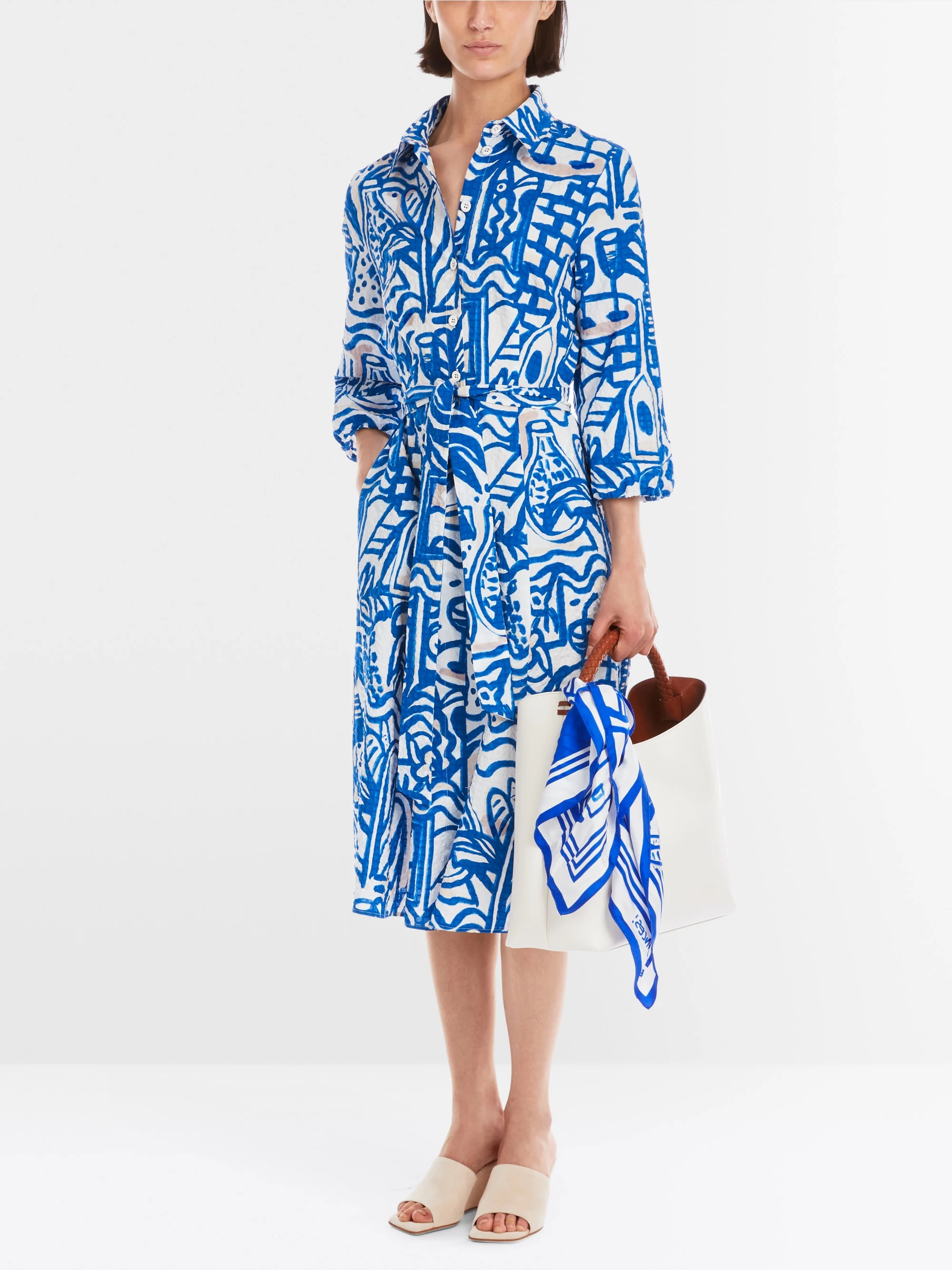 Marc-Cain Shirt dress with painting print