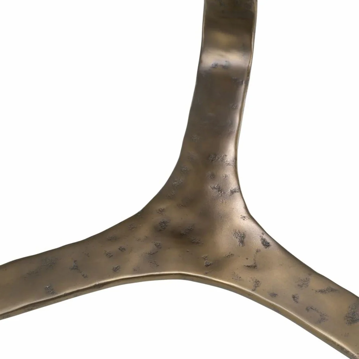 Casa Padrino mesa auxiliar de lujo de aluminio con tapa de vidrio bronce ? 50 cm - Muebles de sal¨®n