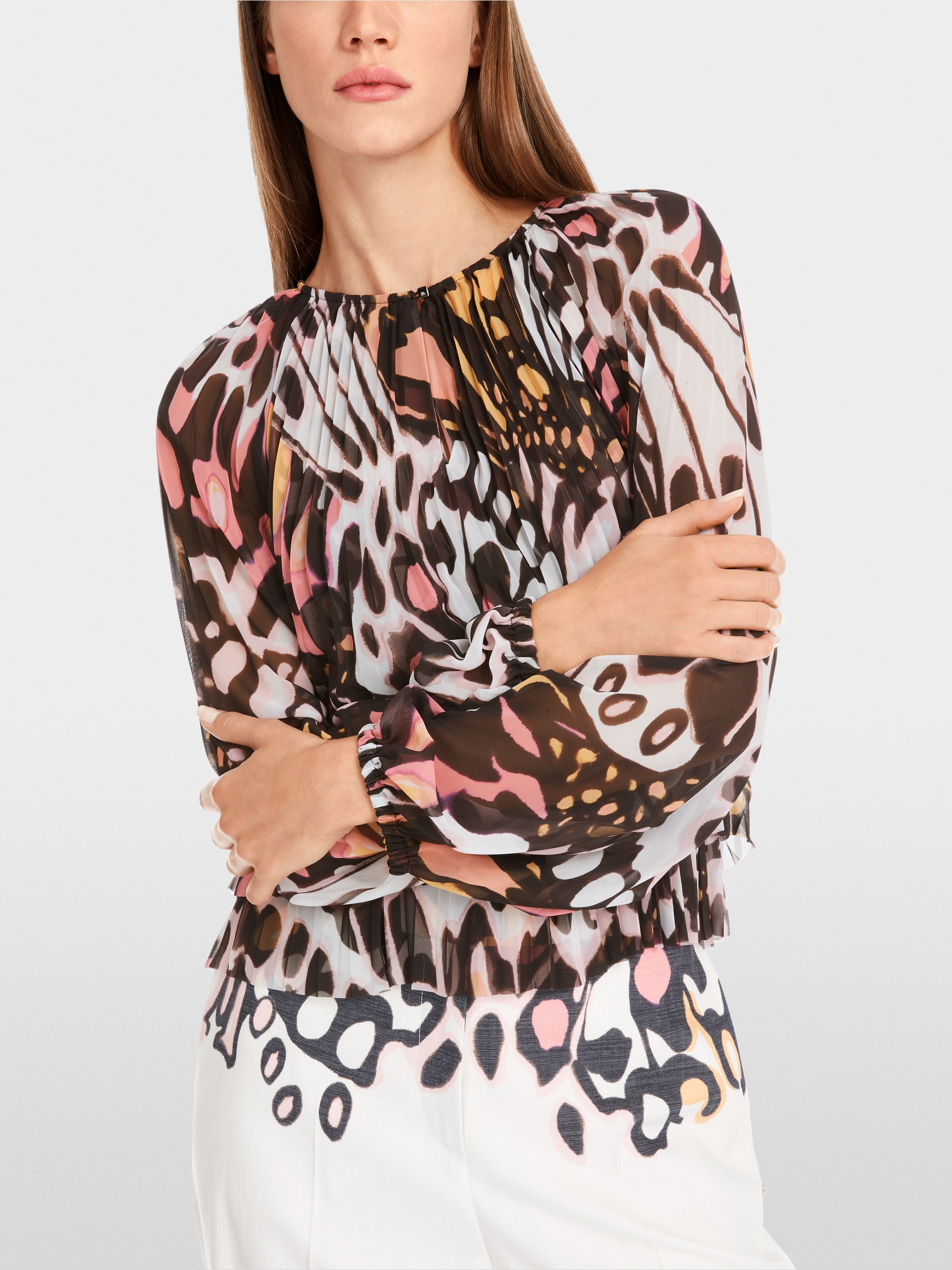 Marc-Cain Stylized Butterfly Print Blouse