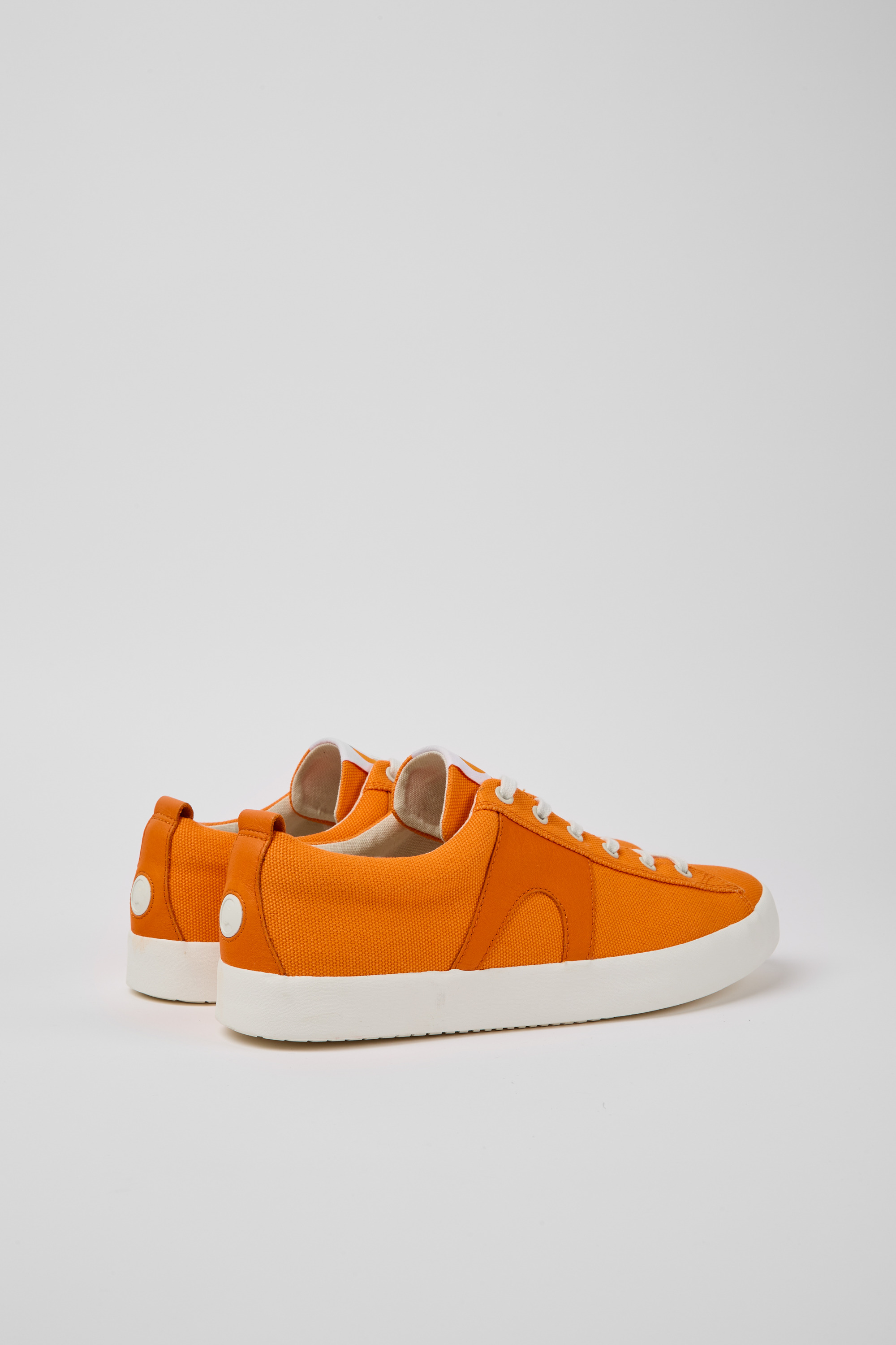 Imar - Orange leather sneakers for men