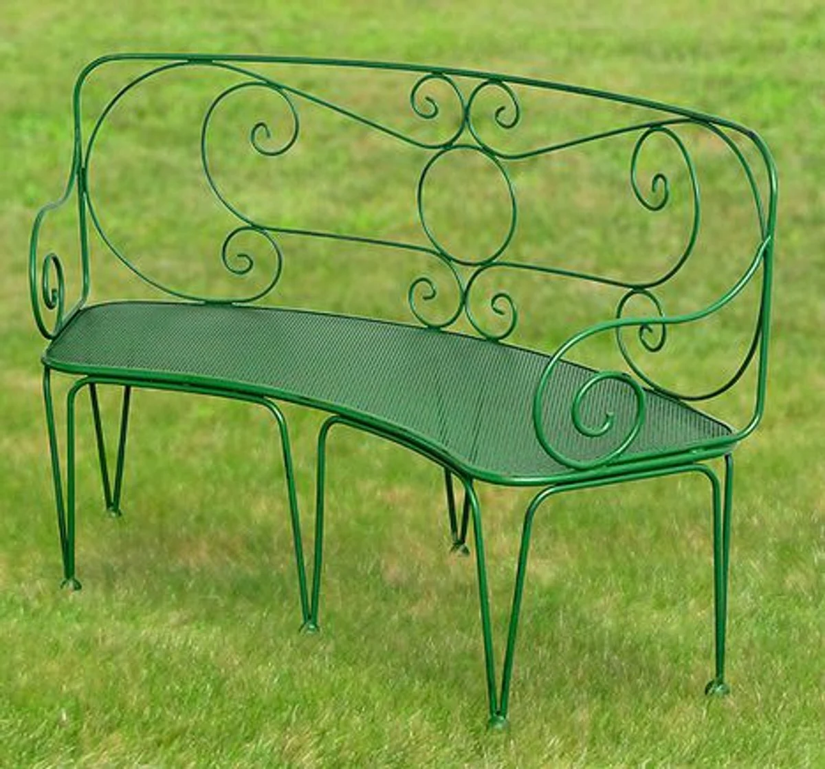 Casa Padrino de hierro forjado banco del jardín 1,4 x 0,48 x 0,9 m H. - Nostalgia de la vendimia