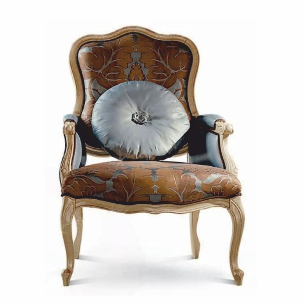 Casa Padrino Sill¨®n Barroco de Lujo Marr¨®n / Gris / Natural Antiguo - Hecho en Italia