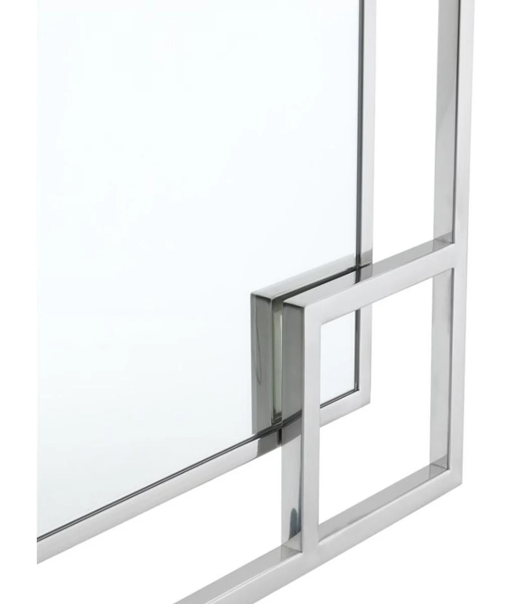 Casa Padrino pared de dise?o de lujo espejo de plata 90 x H. 90 cm - espejo de lujo