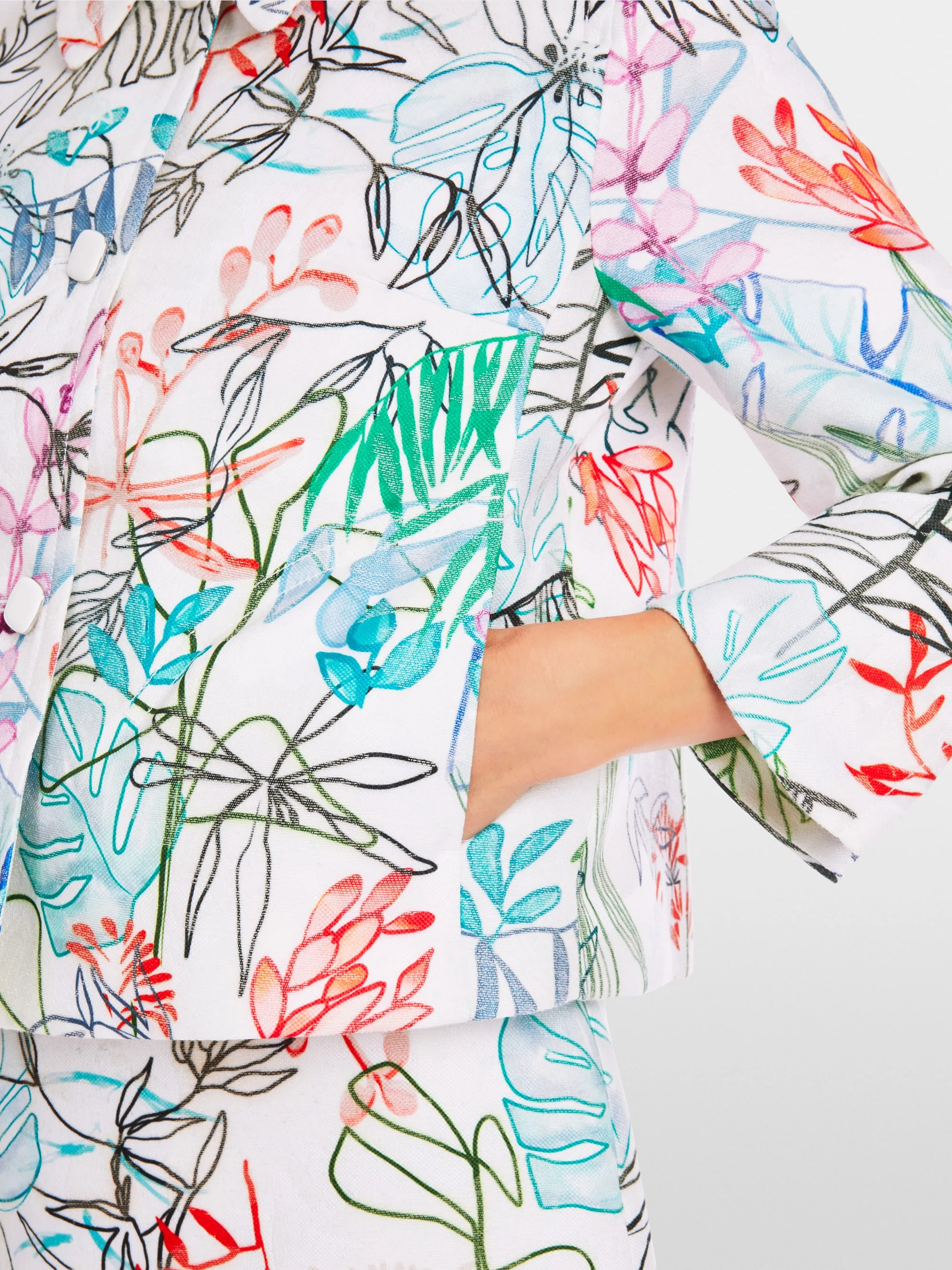 Marc-Cain Jacket with arty leaf motif