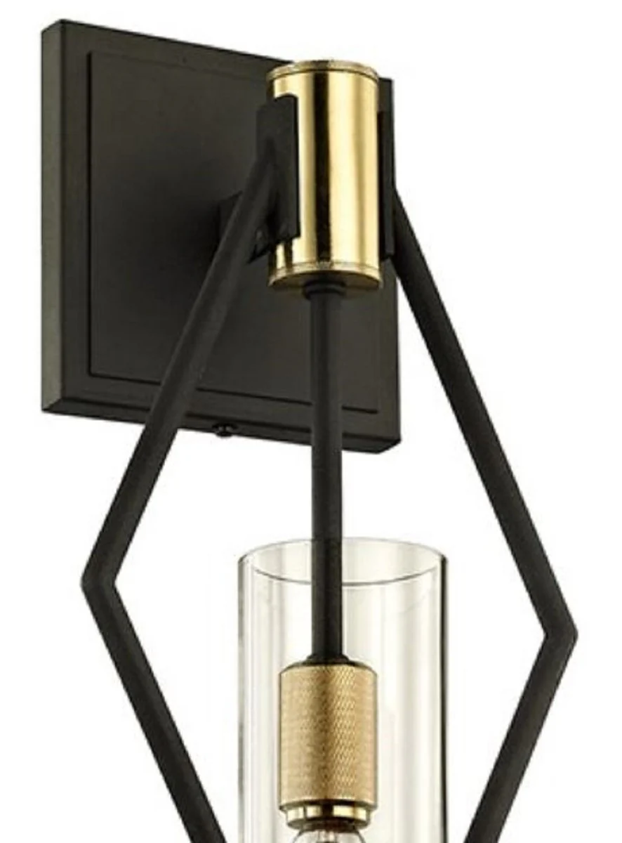 Casa Padrino lámpara de pared de lujo bronce / latón 17,8 x 11,4 x H. 40,6 cm - Lámpara de Pared de Diseño para Sala de Estar