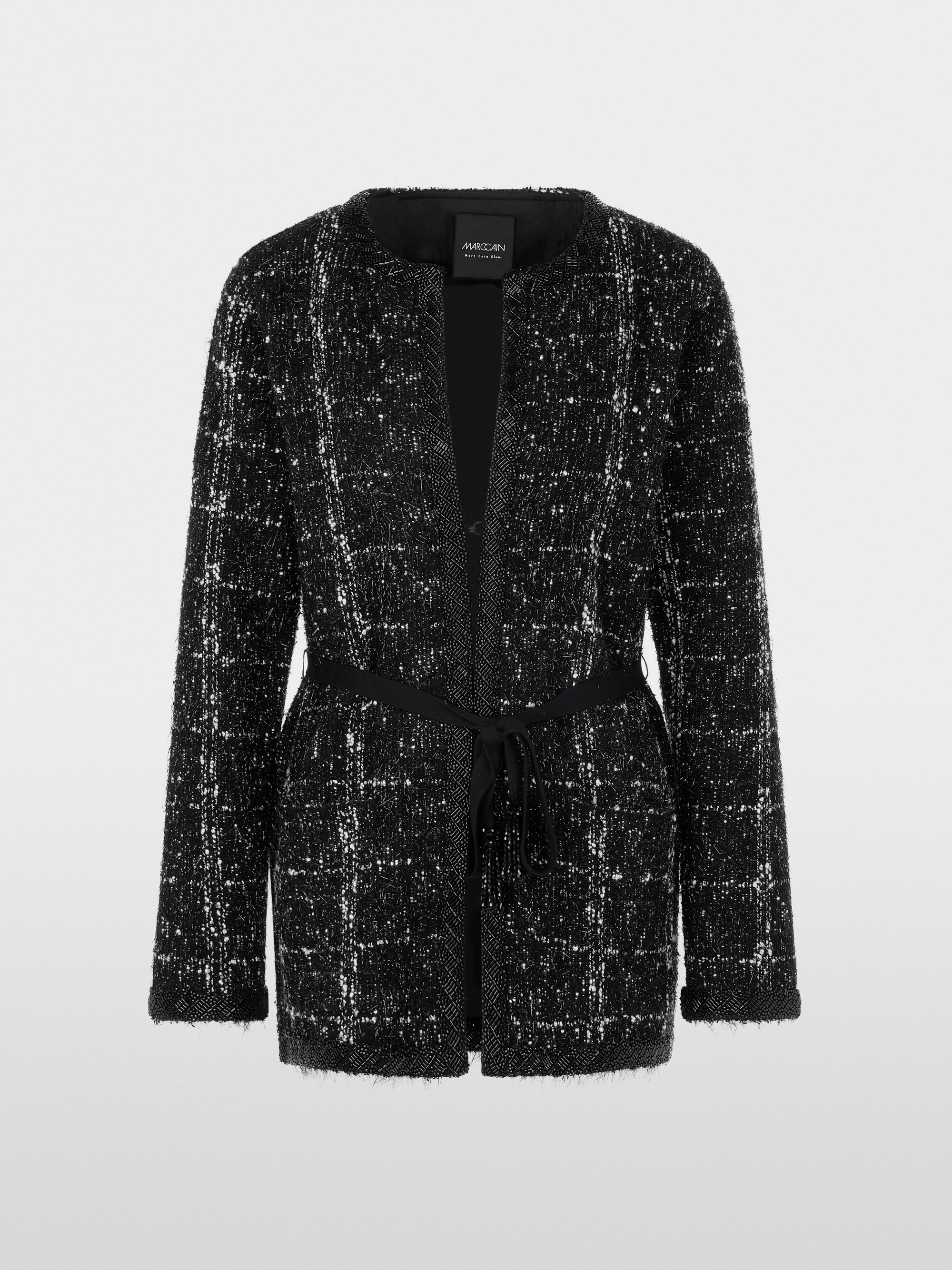 Marc-Cain Check jacket with pearls