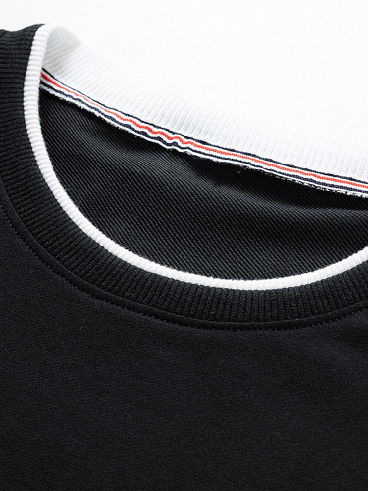 Geometric Print Crew Neck Sweatshirt