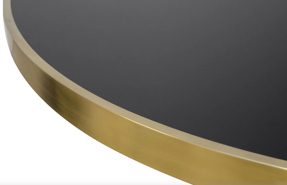 Casa Padrino mesa de comedor de lujo negro / oro 120 x H. 76 cm - muebles de comedor de diseño